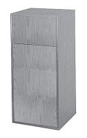 3VRC1 Flat Top Wood Receptacle, Gray