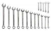 3VY63 Combo Wrench Set, 1/4-1-5/16 in., 17 Pc