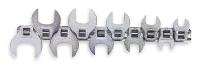 3VY83 Crowfoot Wrench Set, SAE, 10 Pc
