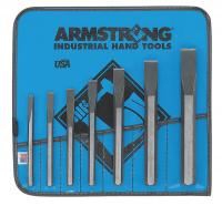 3VZC6 Cold Chisel Set, 5/16-7/8 In, 7 Pc