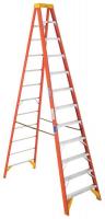 3W422 Stepladder, Fiberglass, 12 ft H, 300 lb Cap