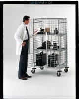 3W571 Wire Security Cart, 900 lb., 48 In. L