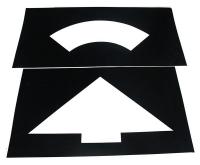 3W634 Parking Lot Symbol, Curved Arrow, Plastic