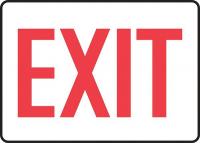 3WAY4 Emergency Exit Sign, 7 x 10In, Plastic