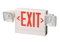 3WAX8 Exit Sign w/Emergency Lights, 12W, Red