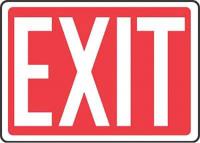 3WAG3 Emergency Exit Sign, 7 x 10In, R/WHT, AL