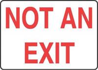 3WCA6 Fire No Exit Sign, 7 x 10In, R/WHT, ENG