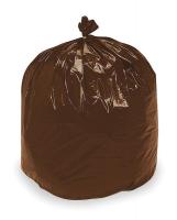 5BB25 Recycled Can Liner, 45 gal., Brown, PK100
