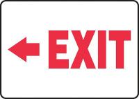 3YVZ3 Exit Sign, 10 x 14In, R/WHT, Self-ADH, Exit