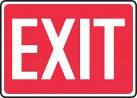 3WCG5 Emergency Exit Sign, 10 x 14In, R/WHT, AL