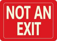 3WCL5 Exit Sign, 9 x 12In, GRN and WHT/BK, Exit