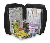 3WHU5 First Aid Survival Kit, Piece, Black