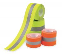3WJW1 Clothing Tape, Orange/Silver, 2 In