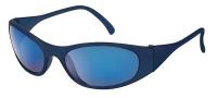 3WLU6 Safety Glasses, Blue Mirror, Scrtch-Rsstnt