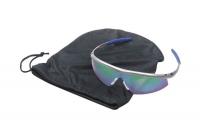 3WMH7 Safety Glasses, Emerald Mirror Lens