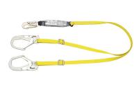 3WNJ4 Lanyard, 2 Leg, Polyester, Yellow