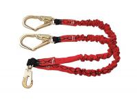 3WNJ9 Lanyard, 2 Leg, Nylon , Red