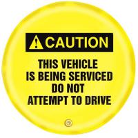 3WPP7 Caution Sign, 24 x 24In, BK/YEL, ENG, SURF