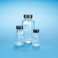 4HUG1 French Square Glass Bottle, Clear, PK 84