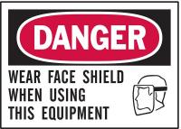 3WZR7 Danger Label, Instruction, 5 In. W, PK 5