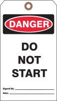 3XCC9 Danger Tag, 7 x 4 In, Bk and R/Wht, PK25