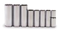 3XE62 Socket Set, Deep, Metric, 3/8 Dr, 8 Pc