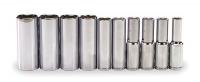 3XE71 Socket Set, Deep, 6 Pt, 1/2Dr, 10 Pc