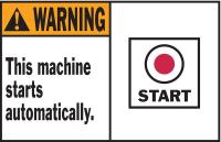 3XEU6 Machine/Equipment Label, PK 5