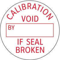 3XFF8 Calibration Label, Red/White, PK 200