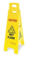 3XH26 Sign, Floor, Yellow
