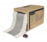 3XH35 Dust Mop, Cotton, White and Gray