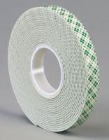 15C202 Double Coated  Tape, 1/2In x 5 yd., White