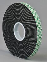 15C196 Double Coated  Tape, 2 In x 5 yd., Black
