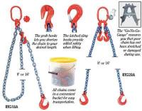 3YGP2 Chain Sling, G80, DOG, Alloy Steel, 16 ft. L