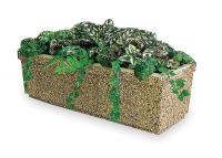 3YMC8 Concrete Security Planter, Rectangle, Sand