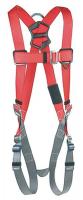 3YNK1 Full Body Harness, S, 420 lb., Red/Gray