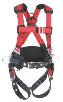 3YNK6 Full Body Harness, XL, 420 lb., Red/Gray