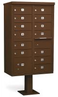 3YNN4 Cluster Box Unit, 13 Doors, Bronze