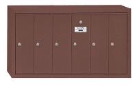 3YNU8 Vertical Mailbox, 6 Doors, Bronze