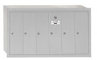 3YNV4 Vertical Mailbox, 6 Doors, Alum