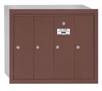 3YNW3 Vertical Mailbox, 4 Doors, Bronze