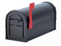 3YNZ1 Heavy Duty Mailbox, Black, 7.5x9.5x20.5 In