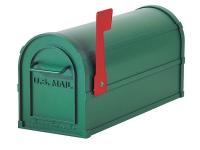 3YNZ3 Heavy Duty Mailbox, Green, 9.5x7.5x20.5 In