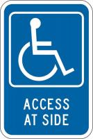6CFZ5 Parking Sign, 18 x 12In, WHT/BL, DA-11, HDCP
