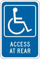 6CFN9 Parking Sign, 18 x 12In, WHT/BL, DA-12, HDCP
