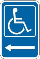 3YPE6 Parking Sign, 18 x 12In, WHT/BL, SYM