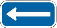 3YPE9 Parking Sign, 6 x 12In, WHT/BL, SYM, Arrow