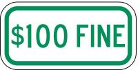 3YPF4 Handicap Parking Sign, 6 x 12In, GRN/WHT
