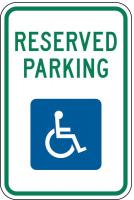 3YPF7 Parking Sign, 18 x 12In, GRN and BL/WHT