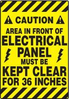 3YRP3 Floor Sign, Black/Yellow, 14 In. x 20 In